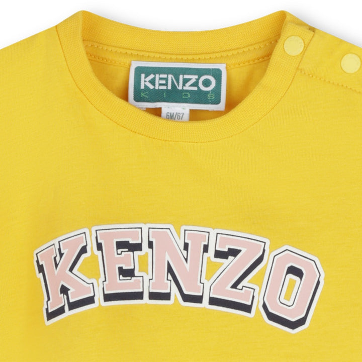 KENZO-K60116-536-BG-YELLOW-SHORT SLEEVED DRESS