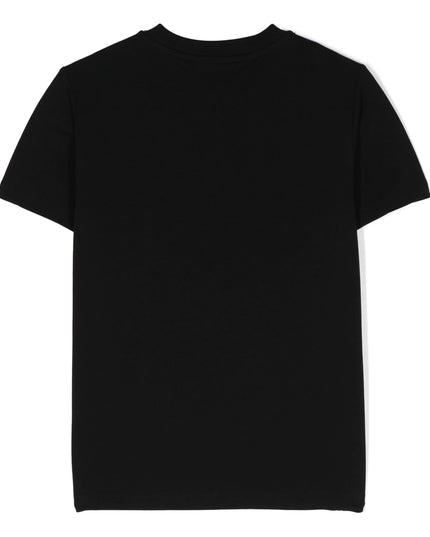 Balmain-Logo with Side Button T-Shirt-BV8Q71-Z2389-930BC-Black
