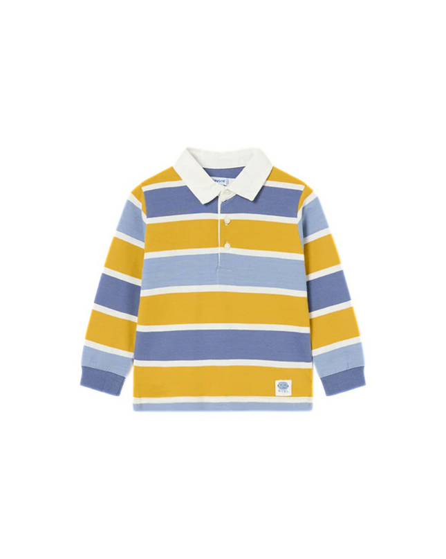 Kidsatelier-Mayoral-Pollen Long Sleeve Stripe Polo