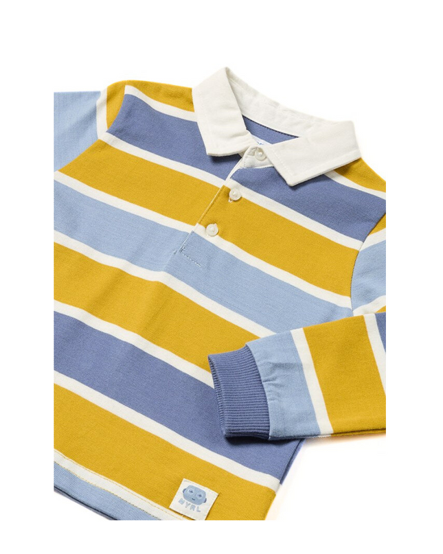 Kidsatelier-Mayoral-Pollen Long Sleeve Stripe Polo