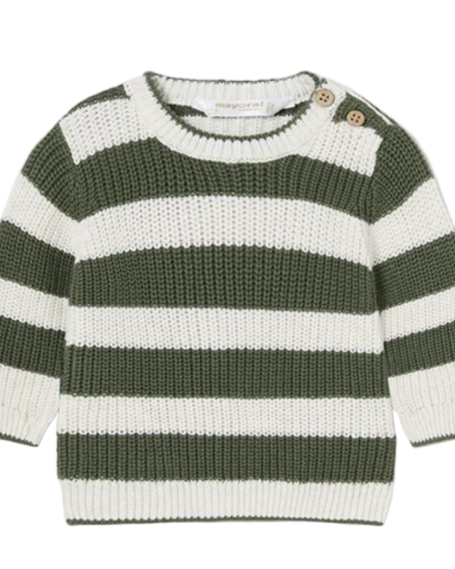 Kids Atelier-Mayoral-Striped Forest Sweater