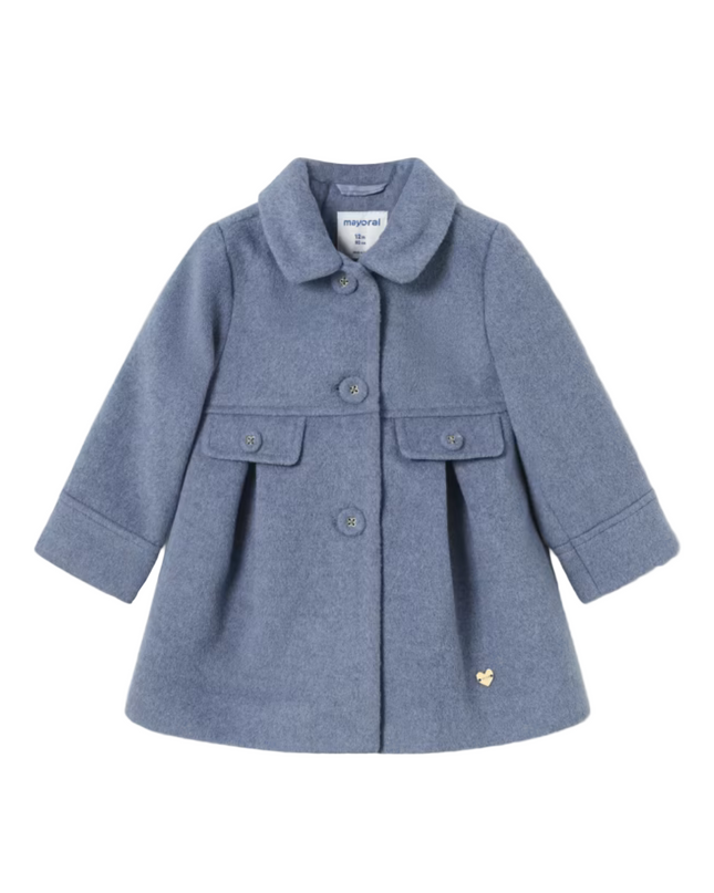 Kids Atelier-Mayoral- Baby Wool Coat Ocean