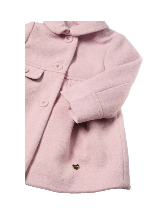 Kids Atelier-Mayoral-Baby Wool Coat Petal