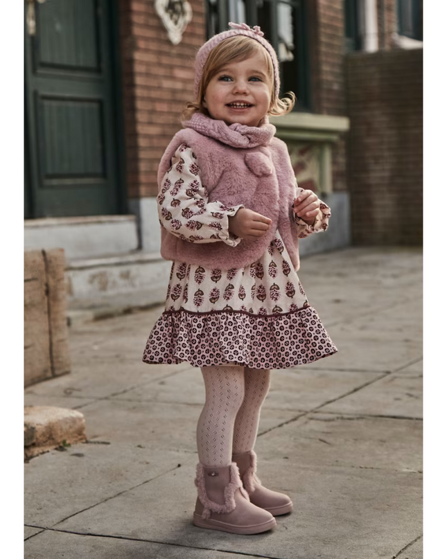 Kids Atelier-Mayoral-Baby Viyella Print Dress