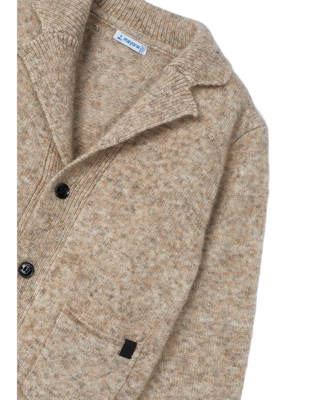 Kids Atelier- Mayoral- Boy Knit Lapel Collar Cardigan