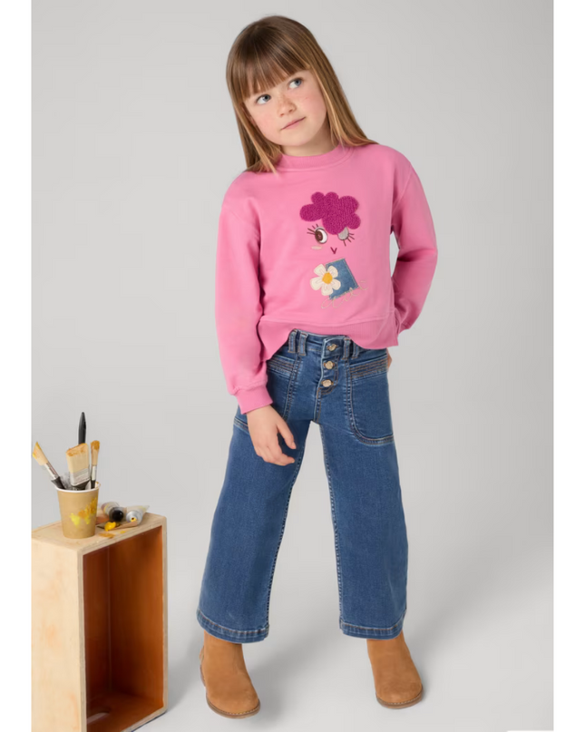 Kids Atelier-Mayoral-Girl's Flared Jeans