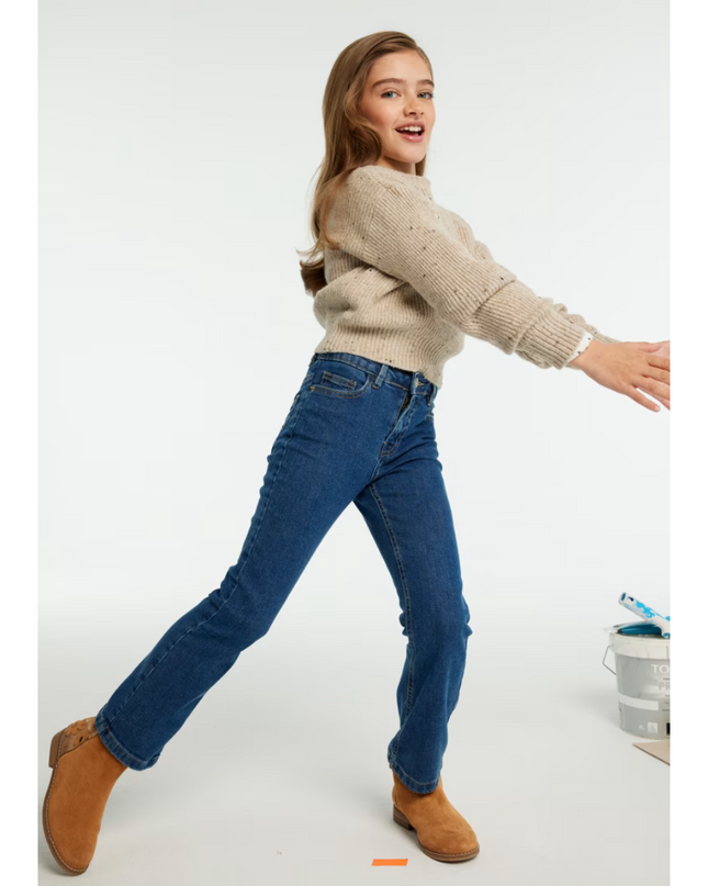 Kids Atelier-Mayoral-Girl Basic Flared Jeans