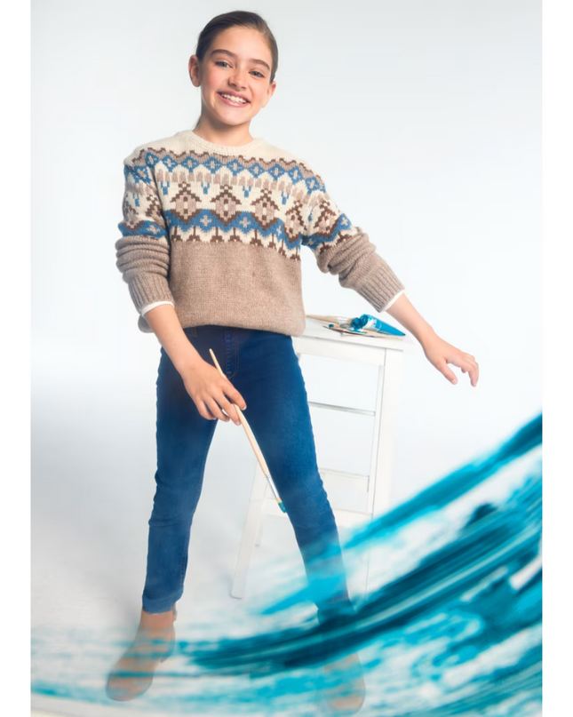 Kids Atelier-Mayoral-Girl Basic Skinny Jeans