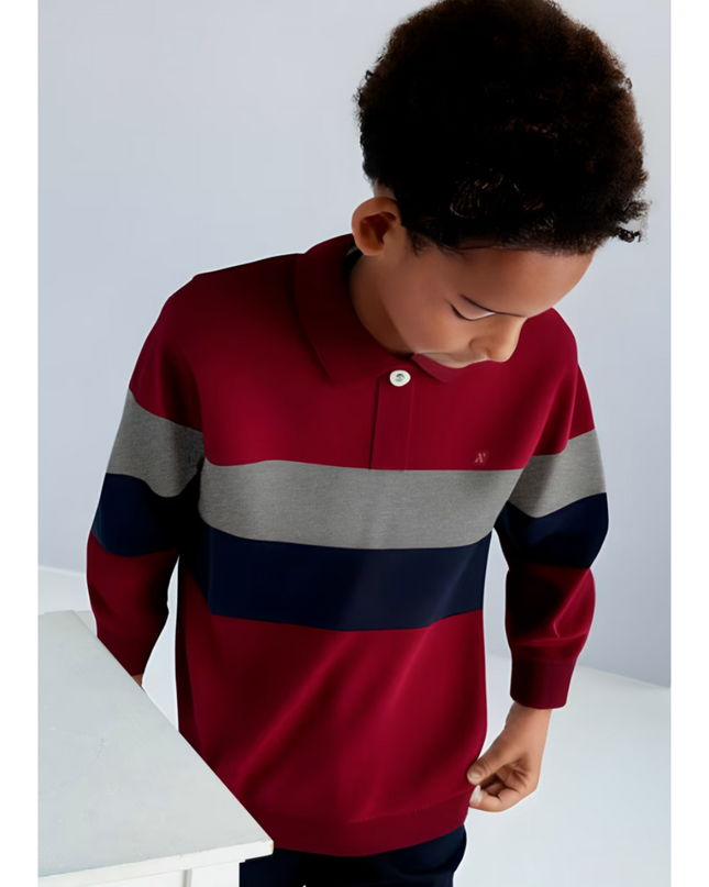 Kids Atelier- Mayoral- Boy Striped Polo Shirt