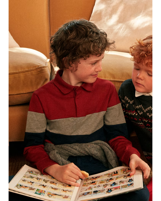 Kids Atelier- Mayoral- Boy Striped Polo Shirt