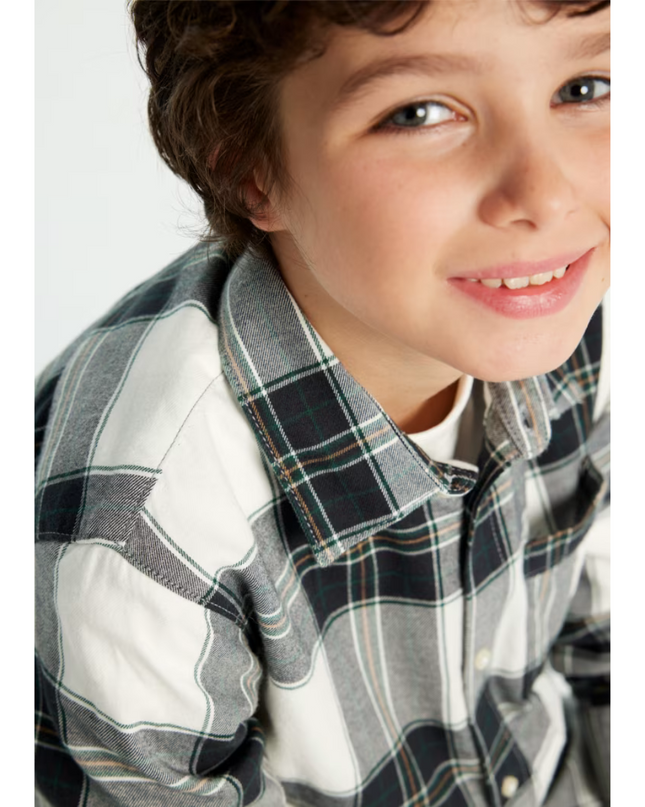 Kids Atelier- Mayoral- Boy Flannel Plaid Shir