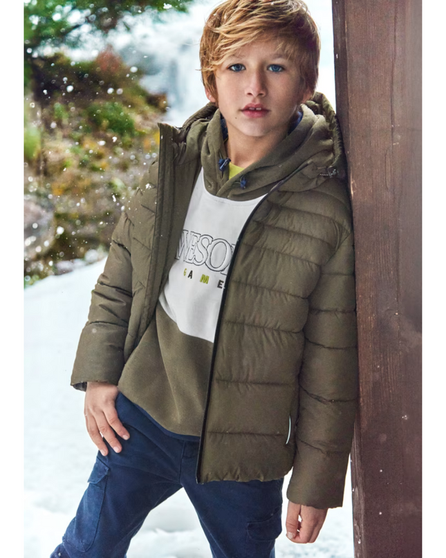 Kids Atelier- Mayoral- Boys' Quilted Coat With Reflective Details