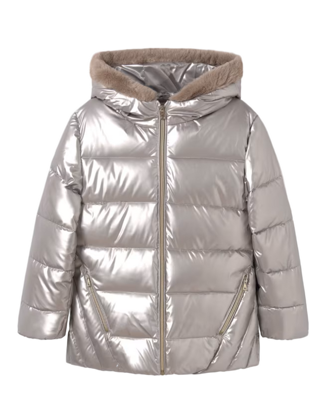 Kids Atelier- Mayoral- Girl's Fur Hooded Jacket