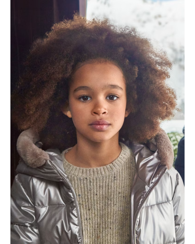 Kids Atelier- Mayoral- Girl's Fur Hooded Jacket