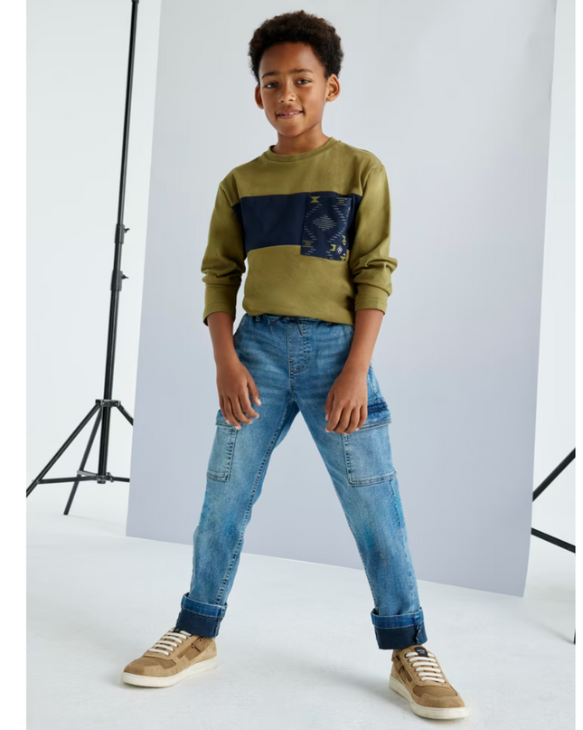 Kids Atelier- Mayoral- Boy Denim Cargos