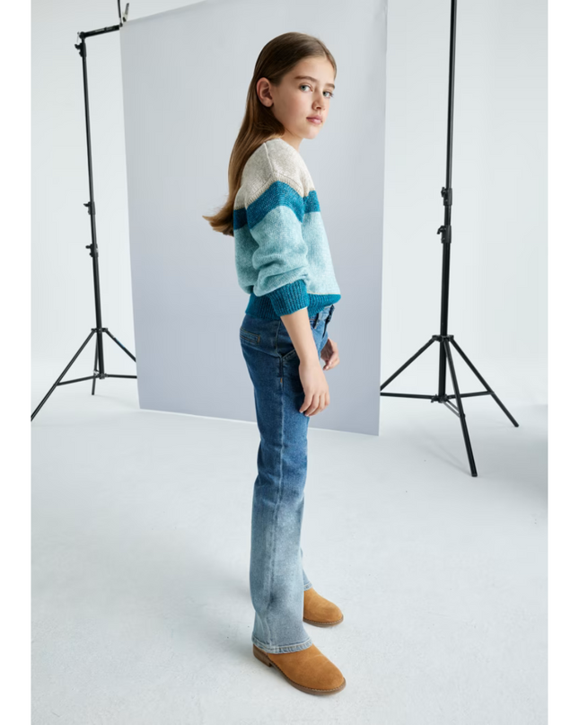 Kids Atelier-Mayoral-Gardient Jeans For Teenage Girls