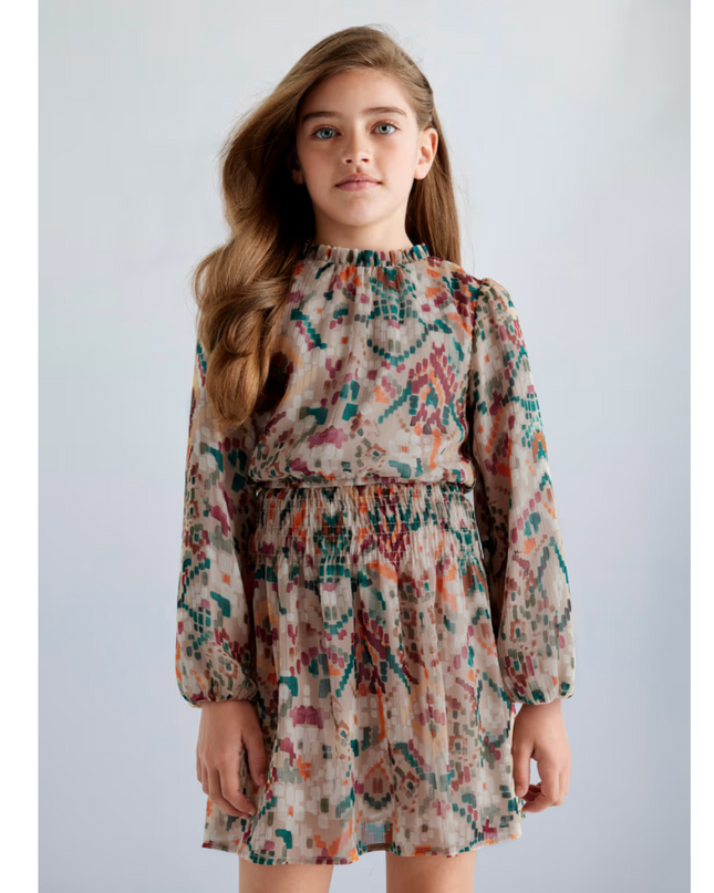 Kids Atelier-Mayoral-Girl Print Dress