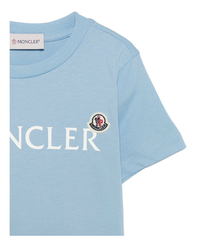 Kids Atelier-Moncler-Logo Print Short Sleeve t-Shirt