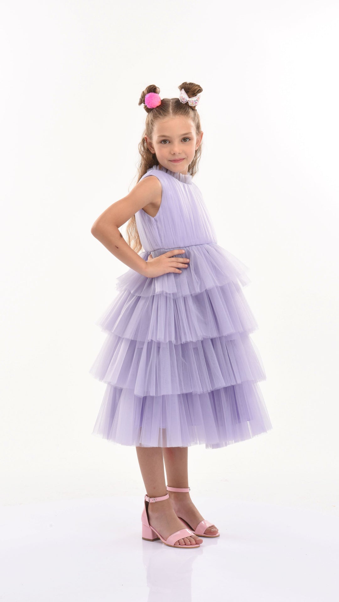 Purple Farvue Tiered Tulle Dress