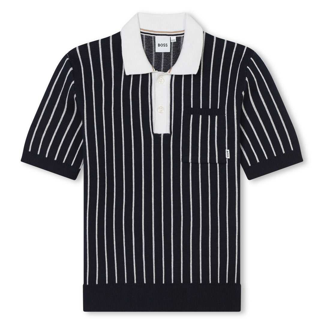 boss-j50764-849-kb-Navy Knitted Polo