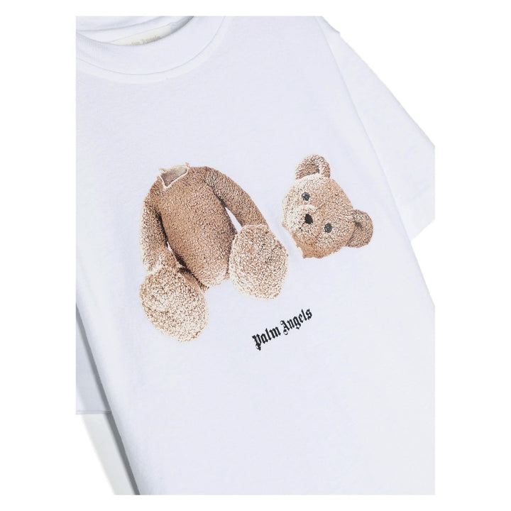 palm-angels-pbaa003c99jer0050160-White Cotton Bear T-Shirt