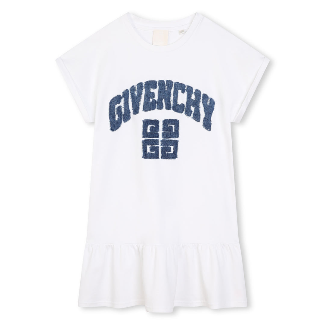 Givenchy-H30286-10P-KG-WHITE-SHORT SLEEVED DRESS