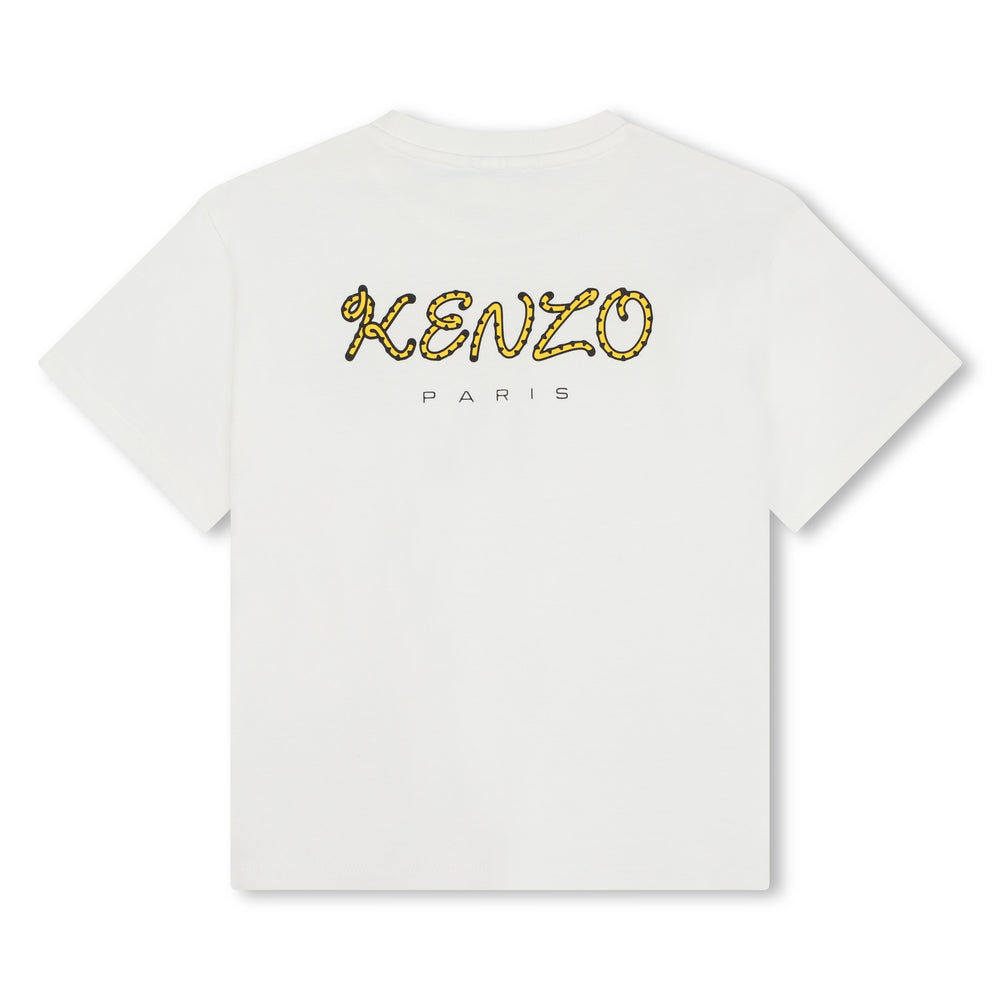 kenzo-k60250-12p-ku-Ivory Logo T-Shirt