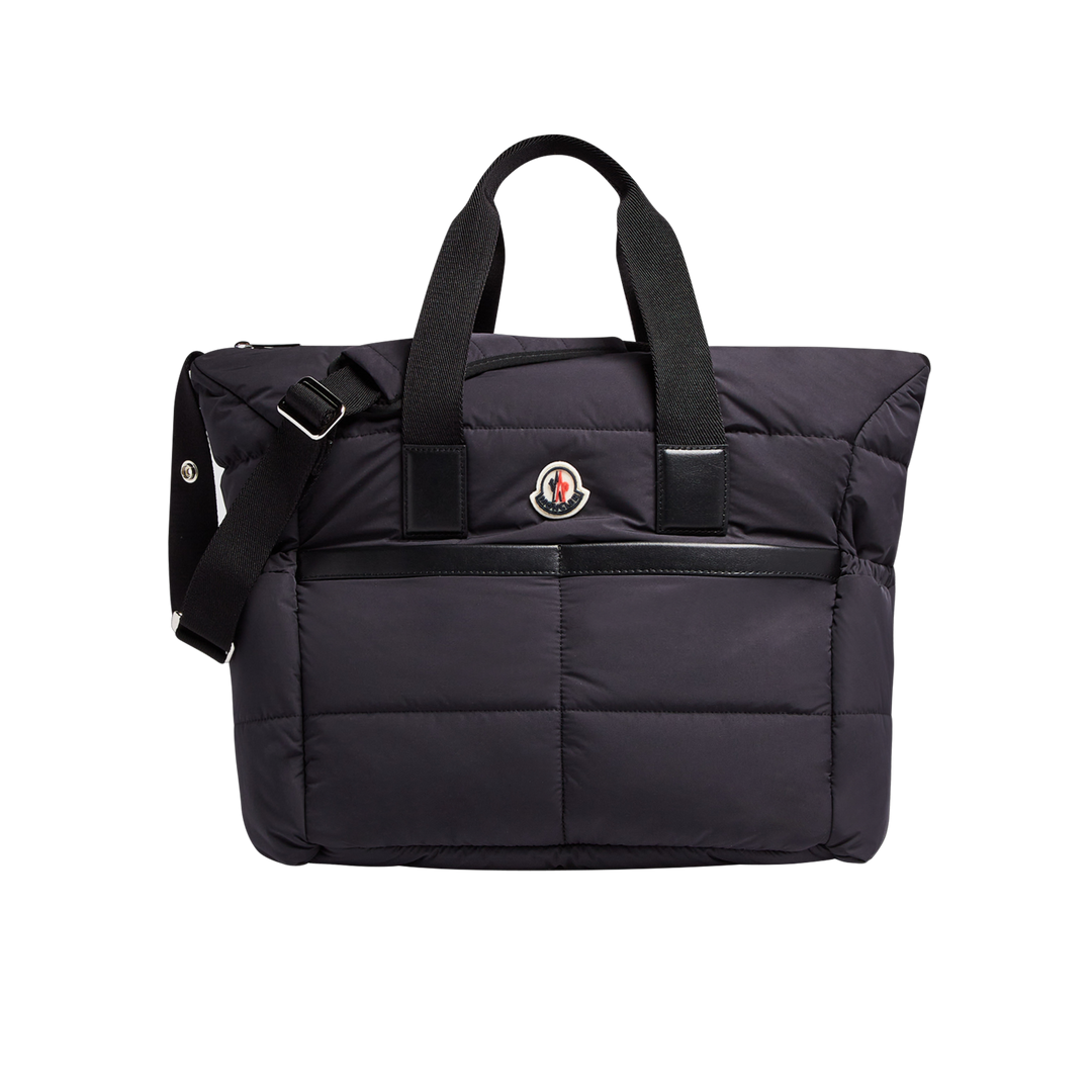 moncler-j1-951-5d000-01-m3556-999-Black  Enfant Logo-Patch Zipped Changing Bag
