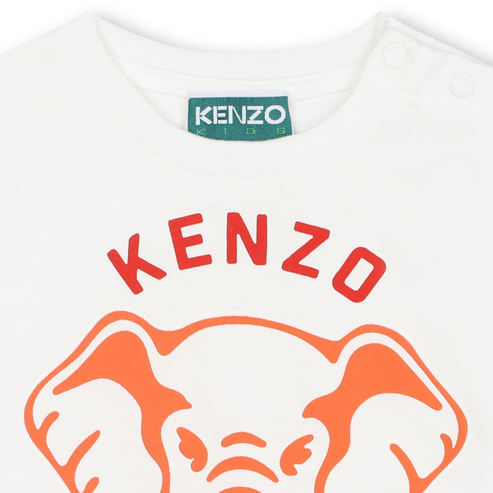 KENZO-K60169-12P-BG-IVORY-SHORT SLEEVES TEE-SHIRT