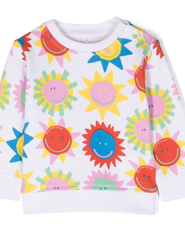 stella-White Graphic Sun Sweatshirt-tu4120-z1813-100mc