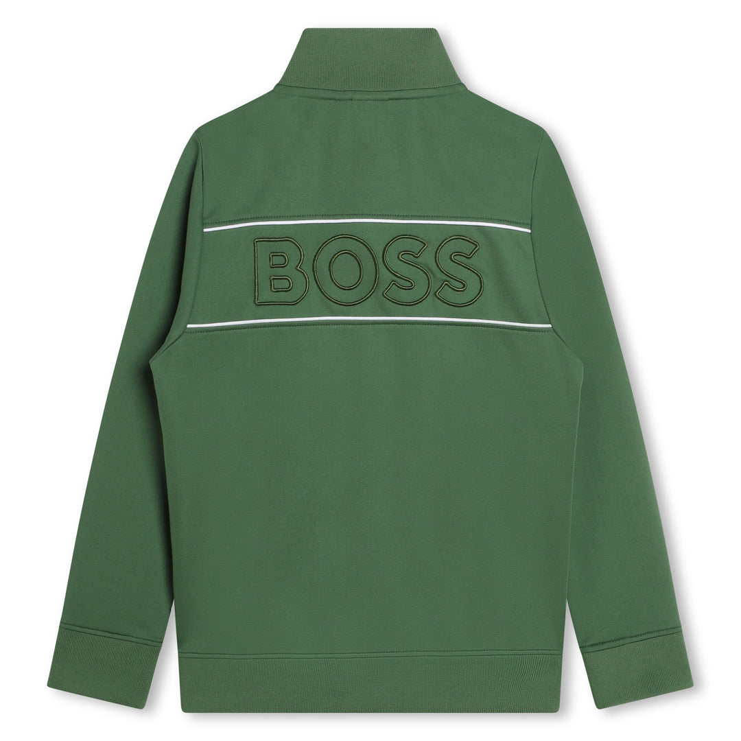 boss-j50699-651-kb-Green Logo Zip Up Sweatshirt