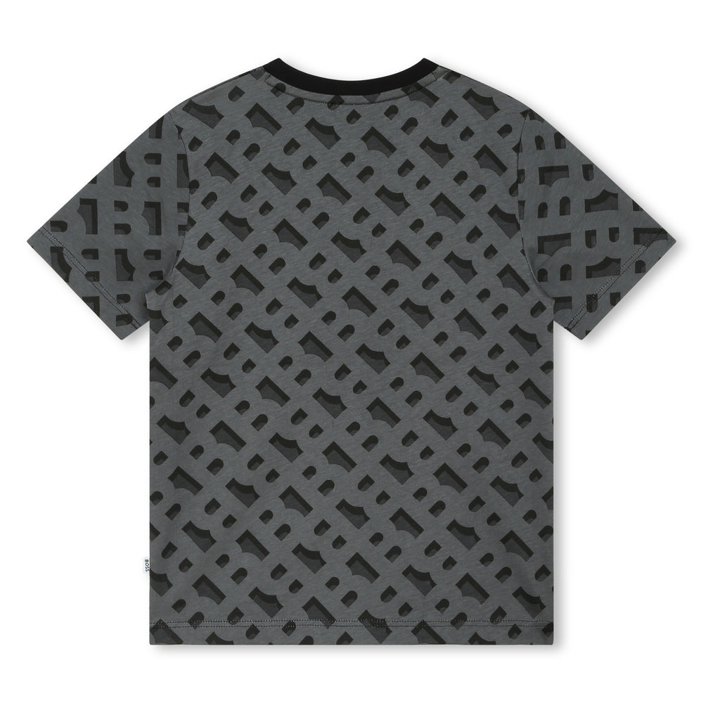 boss-j50731-09b-kb-Black Monogram Pattern T-Shirt