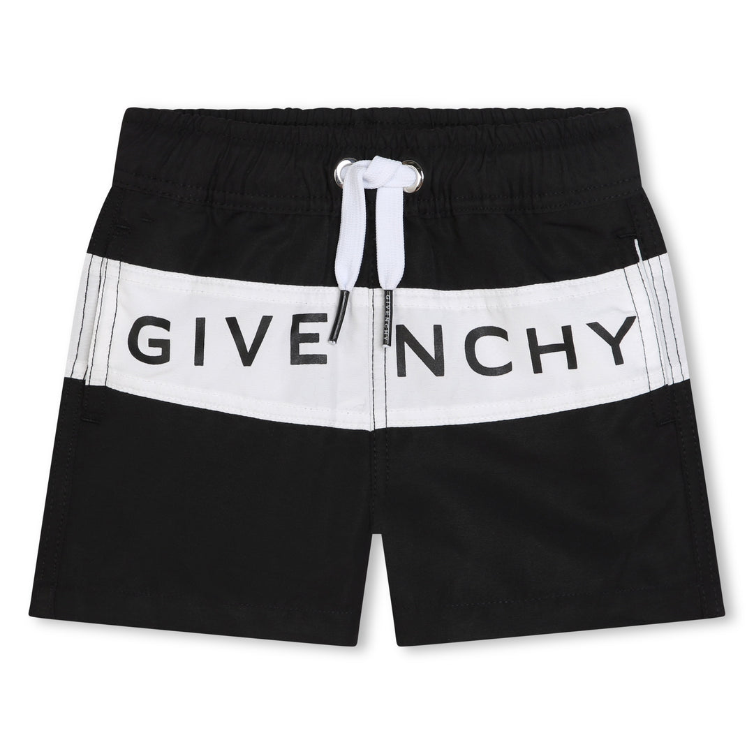 Givenchy-H30201-M41-BB-BLACK  WHITE-SWIM SHORTS