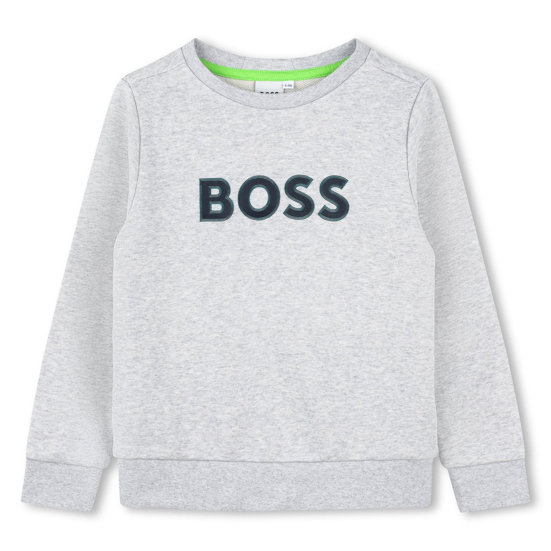 boss-j50765-a32-kb-Gray Logo Sweatshirt