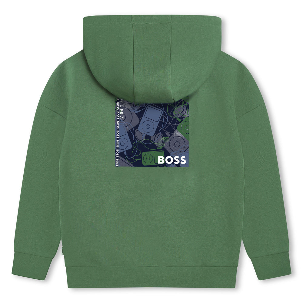 boss-j50714-651-kb-Green Hooded Sweatshirt