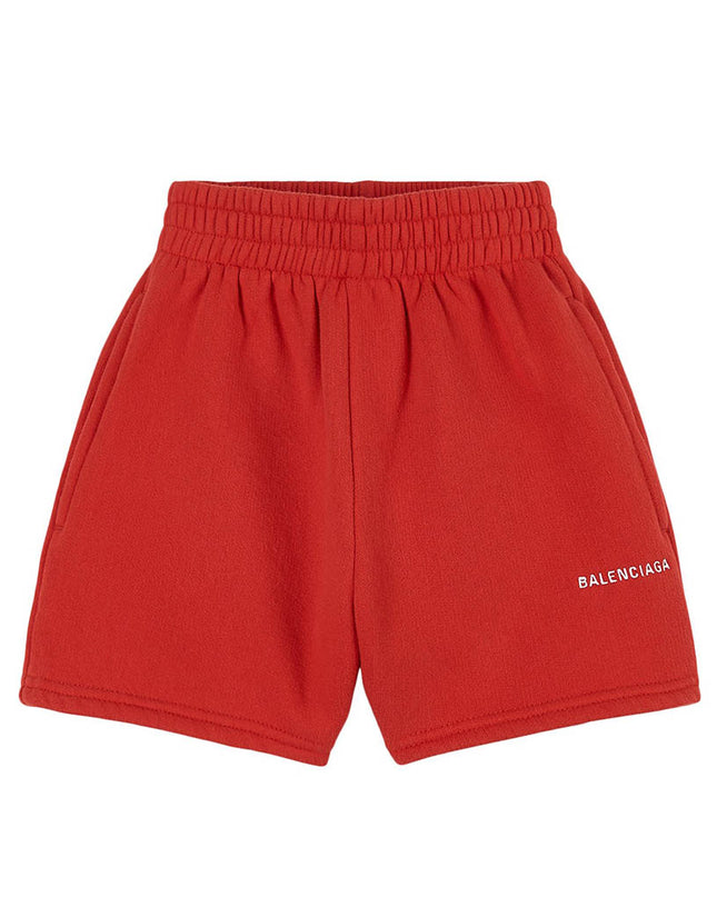 balenciaga-Red Logo Shorts-681862tmvf13168