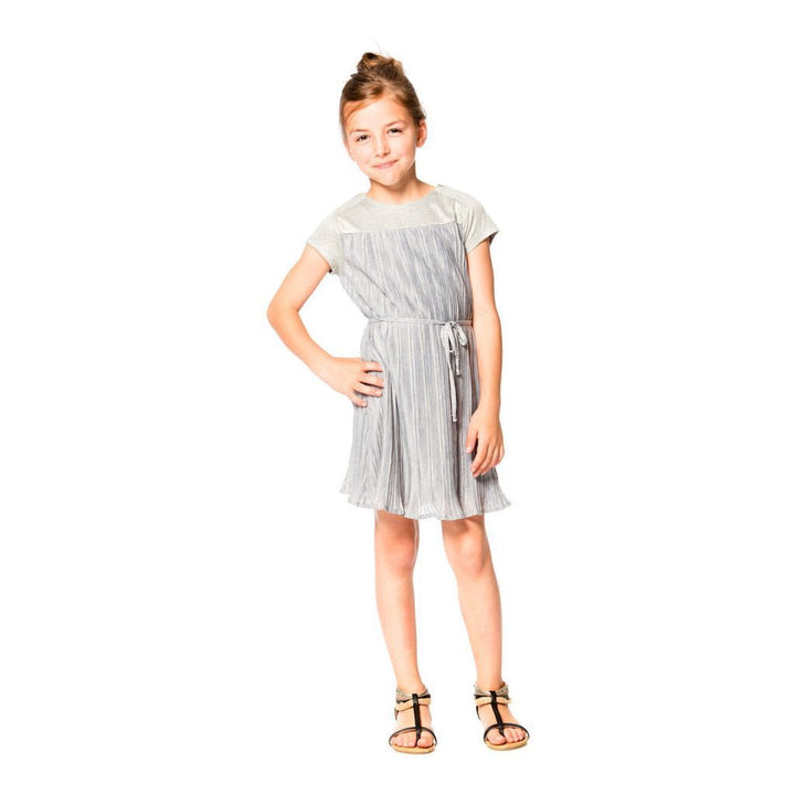 Deux Par Deux Grey Pleated Dress-Dresses-Deux Par Deux-kids atelier