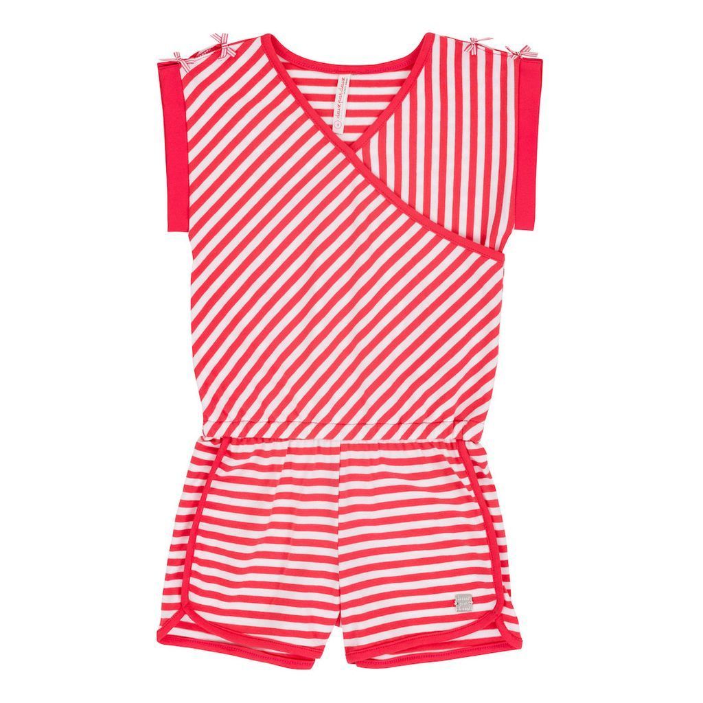 Deux Par Deux Red Stripe Romper-Bodysuits-Deux Par Deux-kids atelier