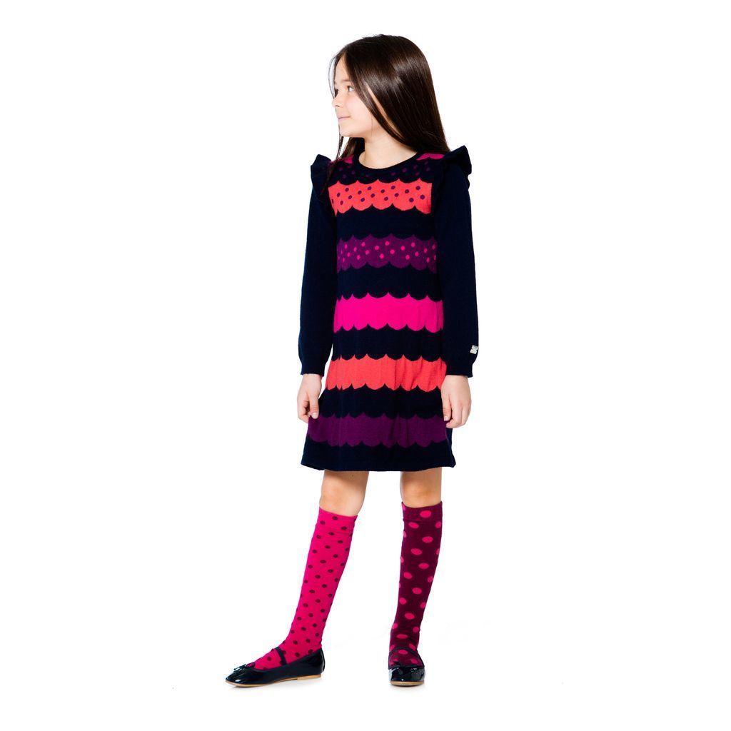 Deux Par Deux Eclipse Knit Stripe Dress-Dresses-Deux Par Deux-kids atelier