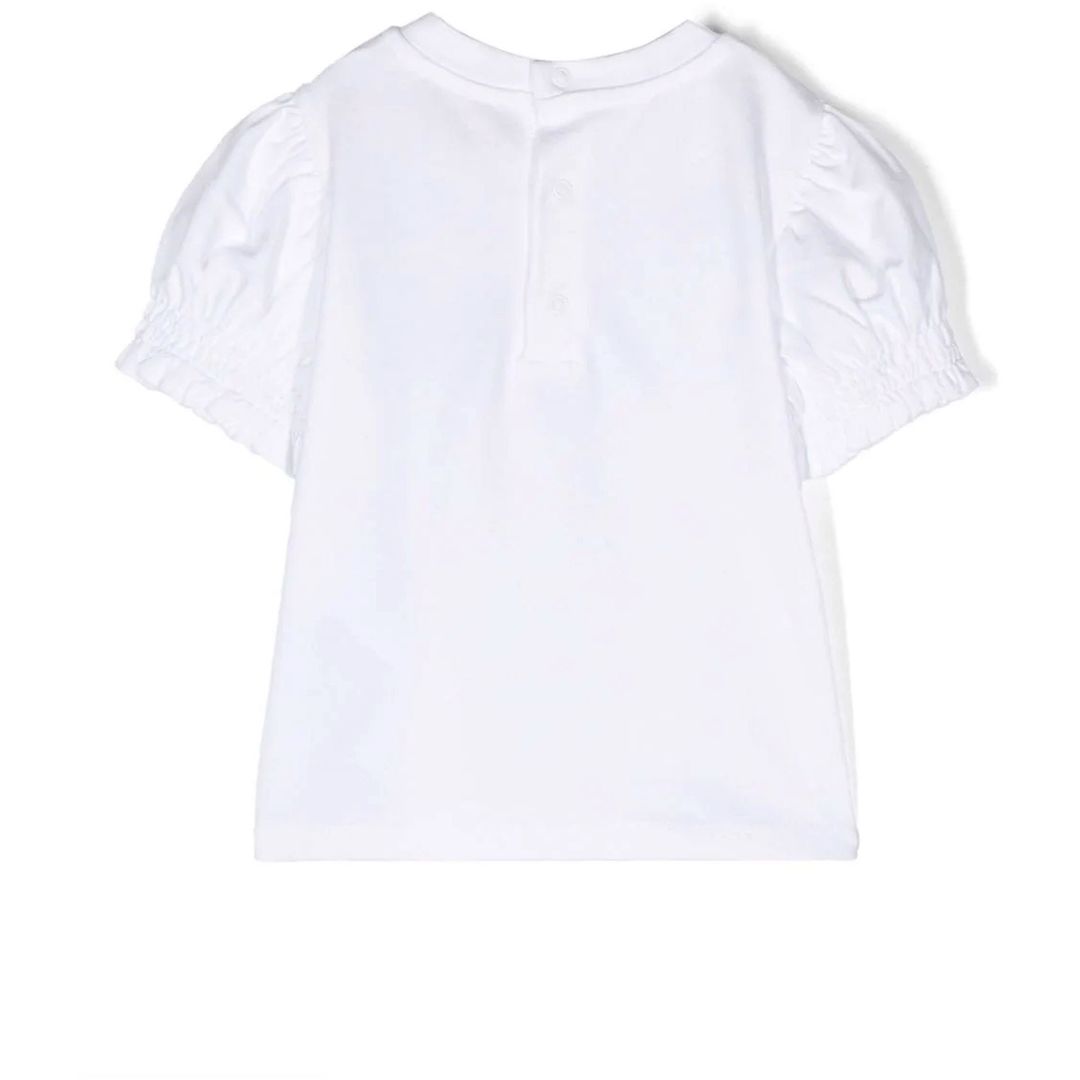 White Floral & Logo T-Shirt