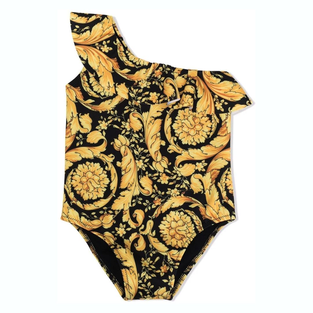 versace-1003836-1a02218-5b000-Ruffle-Trimmed One-Shoulder Swimsuit