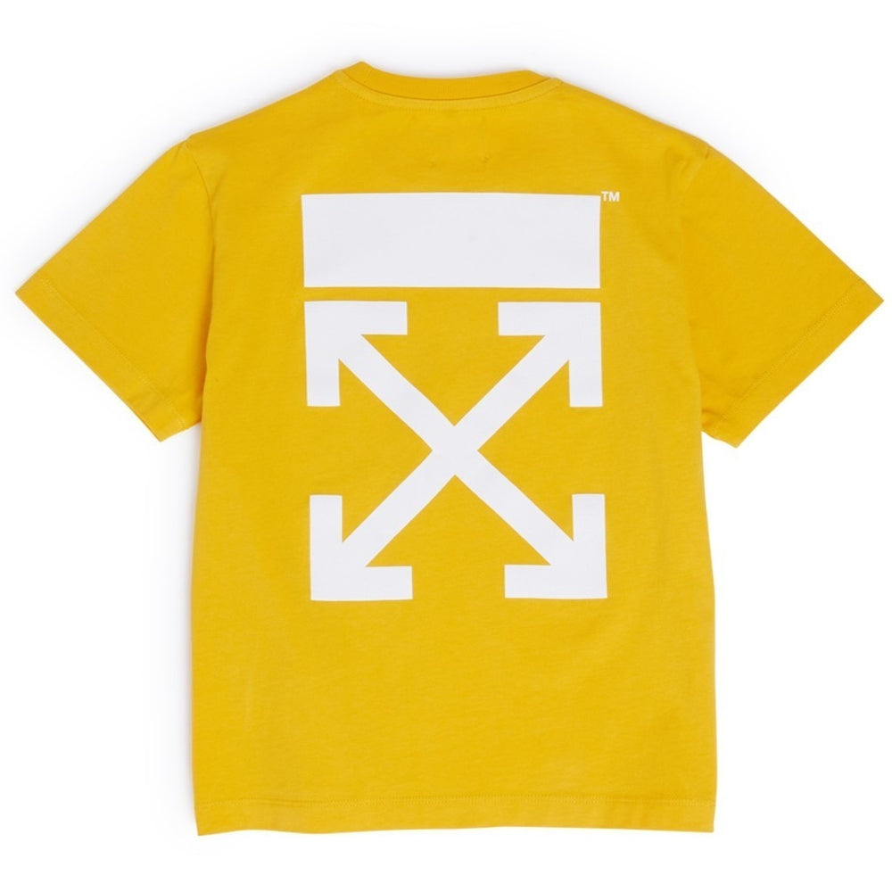 off-white-obaa002f23jer0011601-Yellow Cotton Arrows T-Shirt