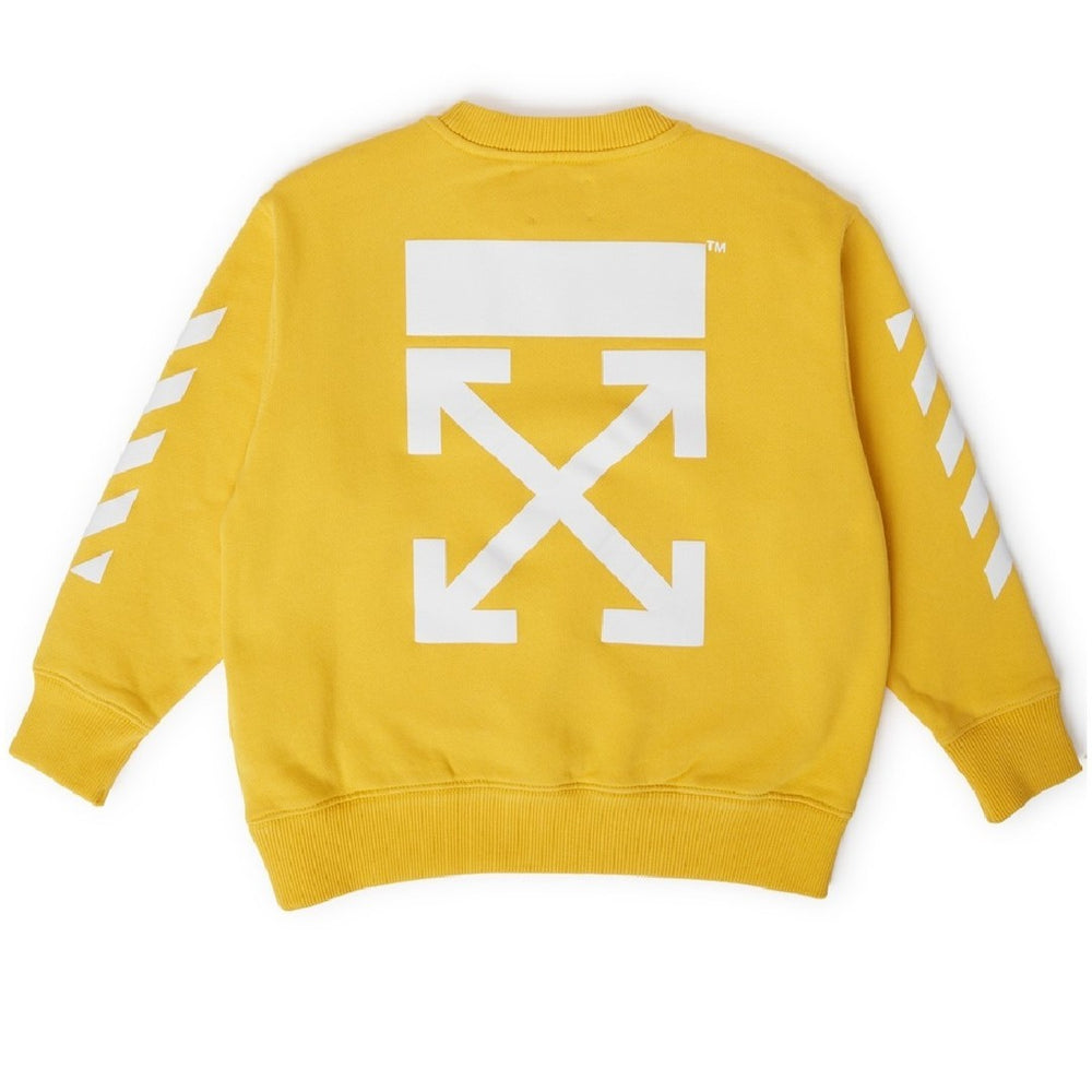 off-white-obba001f23fle0011601-Yellow Cotton Sweatshirt