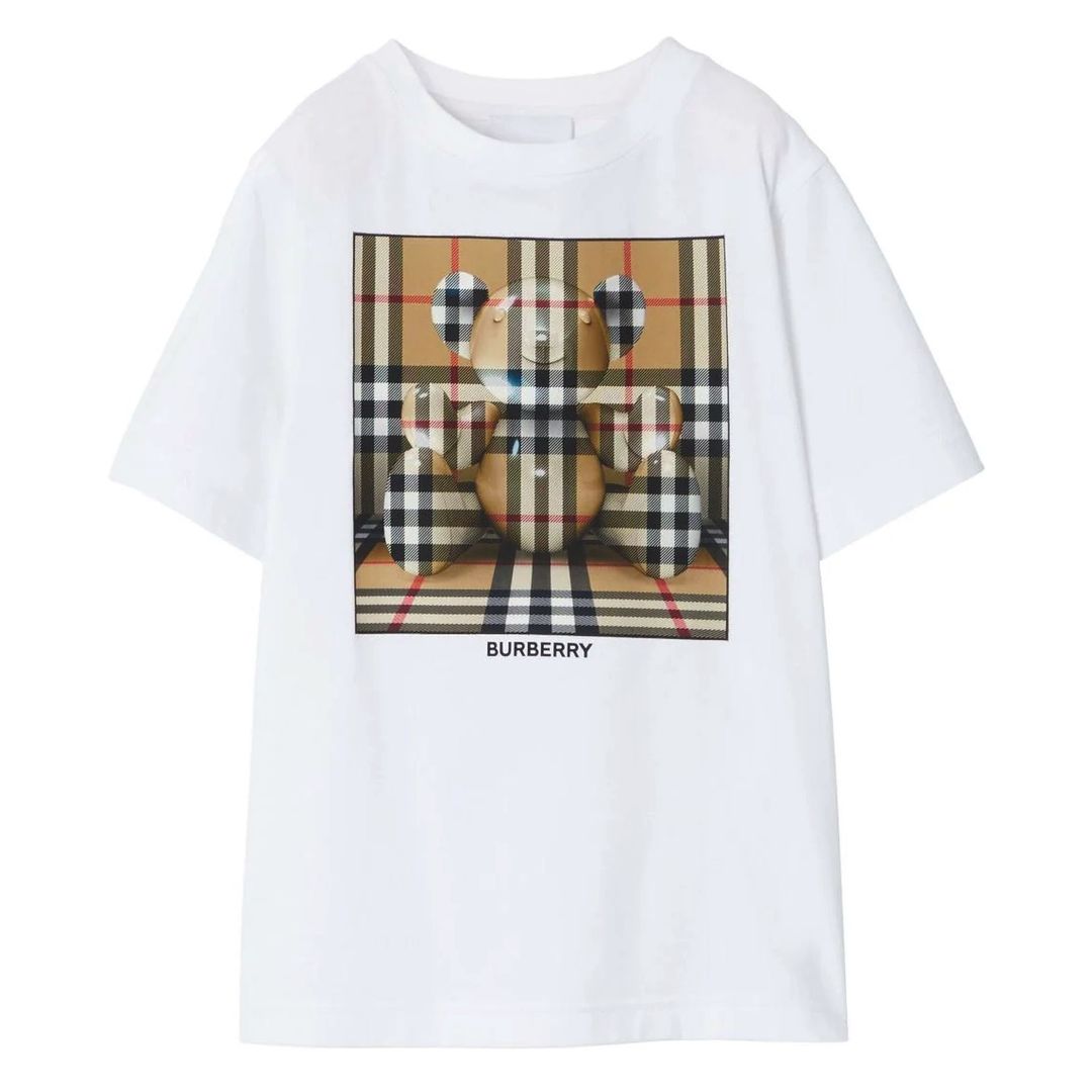 burberry-8077520-White Cotton Thomas Bear T-Shirt-130828-a1464