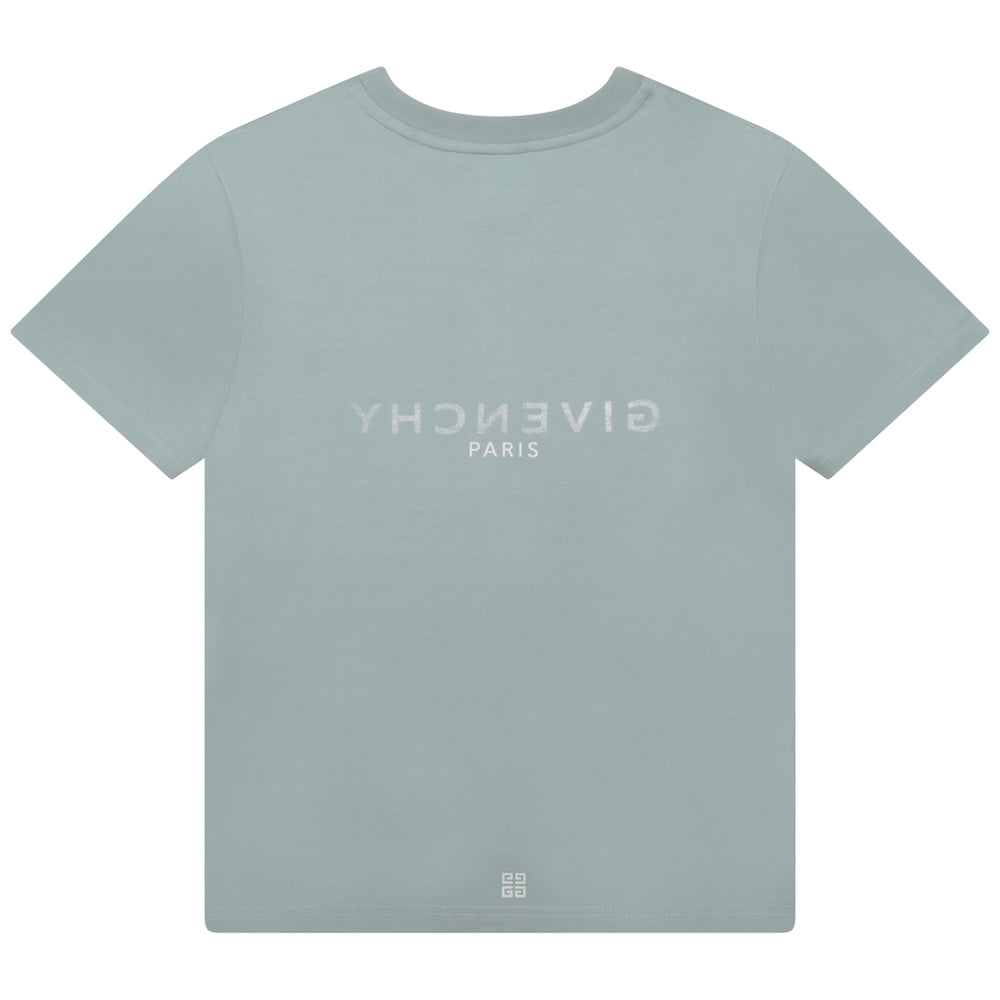 givenchy-h25446-773-Pale Blue Logo T-Shirt