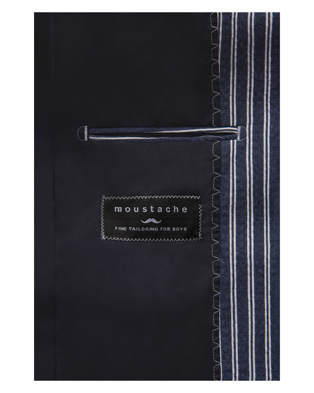 kids-atelier-moustache-Navy Double Striped Blazer