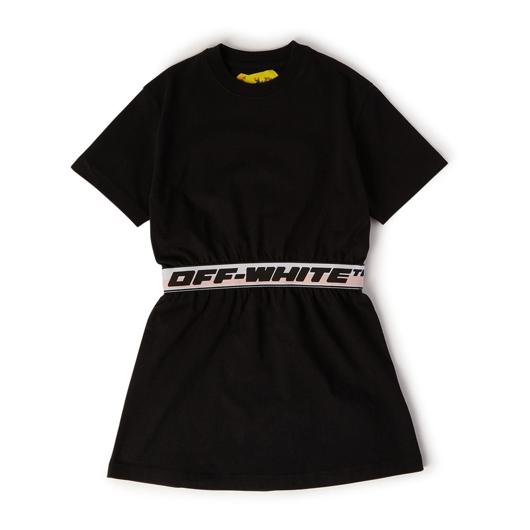 off-white-ogdb009s23jer0011010-Black Logo Dress