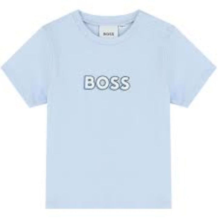 boss-j95357-771-Pale Blue Logo T-Shirt