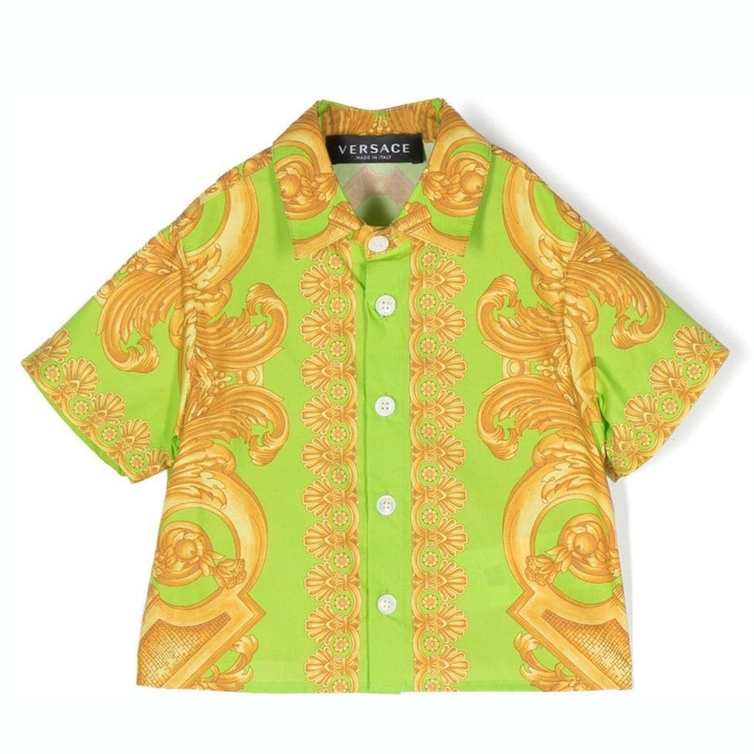 versace-1003827-1a06495-5y250-Green Barocco 660 Shirt