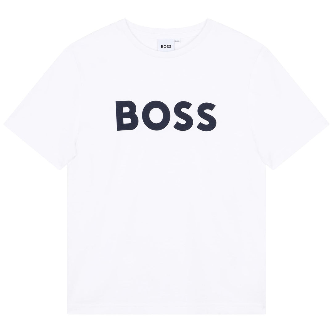 boss-j25p24-10p-White Logo T-Shirt
